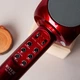 Мікрофон для караоке WS-1816 з динаміком та кольоромузикою AUX Ukc Червоний + USB кабель - зображення 2