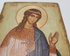 Икона Святой мученицы Гликерии - на состаренной доске - изображение 5
