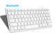 Бездротова Bluetooth клавіатура комп'ютерна android iOS keyboard BK3001White - зображення 1