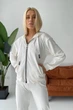 Женский спортивный костюм из бархата с капюшоном KML 00565 L (46-48) Белый (молочный) (К 00565/1 B) - изображение 2