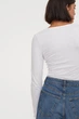 Топ з трикутним вирізом H & M XS Білий (0801673002) - зображення 2