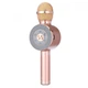 Микрофон караоке (USB/Bluetooth/MicroSD/AUX) с колонками и цветомузыкой Wster WS-668 (pink) ORIGINAL - изображение 3