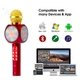 Микрофон караоке с Bluetooth, USB, 4 колонками и цветомузыкой WSTER WS-1816 (red) Original - изображение 3