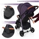 Коляска детская EL Camino ME 1025 X3 Plum Фиолетовый - изображение 2
