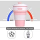 Складная силиконовая чашка стакан Collapsible Coffee Cup 350 ml Pink Розовый - изображение 2