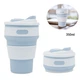 Складна силіконова чашка склянку Collapsible Coffee Cup ml 350 Blue Блакитний - зображення 2