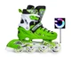 Роликовые коньки SCALE SPORT салатовый, все колеса светятся 29-33 SS-1352221227-S - изображение 2