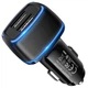 Автомобільний зарядний пристрій Borofone BZ14 Max dual port ambient light car charger USB-A Black (BZ14B) - зображення 1