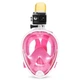 Полнолицевая панорамная маска для плавания FREE BREATH (L/XL) M2068G Pink с креплением для камеры - изображение 4
