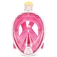 Полнолицевая панорамная маска для плавания FREE BREATH (L/XL) M2068G Pink с креплением для камеры - изображение 7