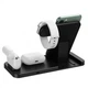 Бездротова зарядка для iPhone, iWatch, Airpods, Док-станція 4 в 1 Wireless Charger Black - изображение 2