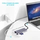 USB-хаб Dynamode USB3.1 Type-C to HDMI + 3xUSB3.0 + Gigabit LAN + USB Type-C Charging + SD/MicroSD до 4K HD 3840x2160 (Dock-USB-TypeC-HDMI-USB3.0-RJ45) - зображення 3