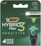 Змінні картриджі для гоління (леза) чоловічі BIC Flex 3 Hybrid Sensitive 4 шт. (3086123644878) - зображення 2