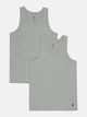 Набор маек нательных мужских U.S. Polo Assn 80189_Gr/Mel S 2 шт Grey/Melange (8680557176575) - изображение 1