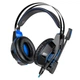 Игровые наушники Hoco Gaming Cool Tour W102 с микрофоном и LED подсветкой проводные Black-blue (W102B) - изображение 3