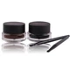 Набор водостойких гелевых подводок для глаз и бровей long wear gel eyeliner ADS черная и коричневая 6 г - изображение 2