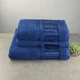 Комплект махровых полотенец 3шт GM Textile 50х90см, 50х90см, 70х140см BambooN 450г/м2 (Синий) - изображение 1