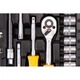 Набор насадок торцевых MASTERTOOL GM CrV 1/4” 4-14 мм,трещотка 72Т, 46 шт, кейс (78-2047) - изображение 4
