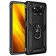 Противоударный чехол с подставкой Deexe Armor Case для Xiaomi Poco X3 / Poco X3 Pro - Black - изображение 1