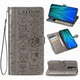 Чохол Embossed Cat and Dog для Xiaomi Redmi Note 8 Pro книжка шкіра PU Gray - зображення 1