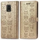 Чохол Embossed Cat and Dog для Xiaomi Redmi Note 9 Pro книжка шкіра PU Gold - зображення 2
