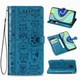 Чехол Embossed Cat and Dog для Xiaomi Redmi Note 9 Pro книжка кожа PU Blue - изображение 1