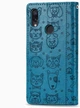 Чехол Embossed Cat and Dog для Xiaomi Redmi 7 книжка кожа PU Blue - изображение 3