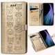 Чехол Embossed Cat and Dog для Xiaomi Redmi 7A книжка кожа PU Gold - изображение 3