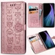 Чохол Embossed Cat and Dog для Xiaomi Redmi 7A книжка шкіра PU Rose-Gold - зображення 4