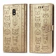 Чехол Embossed Cat and Dog для Xiaomi Redmi 8A книжка кожа PU Gold - изображение 2