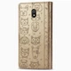 Чехол Embossed Cat and Dog для Xiaomi Redmi 8A книжка кожа PU Gold - изображение 4