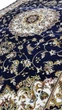 Классический ковер из полиэстера SILK STAR 1.5х2.3 м. Овал NAVY 1858С - изображение 2