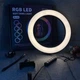 Селфи-лампа LED кольцевая 26см Voltronic MJ26 RGB + штатив - изображение 4