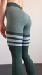 Спортивные Лосины с утягивающим эффектом La_Sportive Green зеленые Легинсы с полосками L - изображение 3