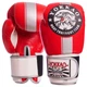 Перчатки для бокса и единоборств кожаные YOKKAO Heroe YK016 Red-Silver-White 14 унций - изображение 1