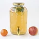 Диспенсер стеклянный 4,25л с пластиковым краном Gold (лимонадница) Glass-P. (425G) - изображение 1