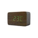 Электронные настольные часы прямоугольные LED WOODEN CLOCK VST 863-5 под тёмное дерево , Зеленая подсветка (VST863CG) - зображення 3