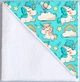 Непромокаемая пеленка Cosas Бязь 70х120 см Diaper_UnicornMint Зеленая (4822052024409) - изображение 3