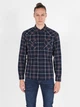 Рубашка хлопковая мужская Colin's CL1049816INV S Indigo - изображение 4