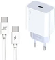 Зарядное устройство Grand-X USB-C 20W PD 3.0 быстрая зарядка для QC 4.0, FCP, AFC + cable Type-C - Type-C (CH-770C) - изображение 1