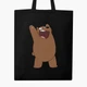 Еко сумка шопер We Bare bears Grizzly (9227-1777) 41x35 см Чорний - зображення 1