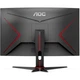 Монітор AOC 23.6" C24G2AE/BK VA Black Curved; 1920х1080 (165 Гц), 1 мс, 250 кд/м2, DisplayPort, 2хHDMI, D-Sub, динаміки 2х2 Вт - зображення 5