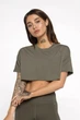 Футболка Designed for Fitness OVERSIZE CROP OLIVE XS/S - зображення 1