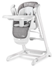 Стульчик для кормления + качели 2 в 1 Caretero Indigo Grey с регулировкой по высоте 6 позиций + таймер и дуга с игрушками - изображение 1