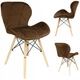 Стул JUMI Scandinavian Design (велюр) brown - изображение 1