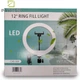Кольцевая лампа Ring Fill Light RL 12 CXB-300 30 см светодиодная со штативом 210 см профессиональный свет для съемки для телефона камеры - изображение 3