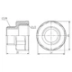 Перехід SD Forte 1/2"х3/8" ВЗ SF360159 - зображення 2