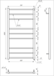 Сушка для рушників Tristar square Електричний 100x53x3 - зображення 3