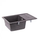 Мойка для кухни LIDZ гранитная GRF-13 615x430мм прямоугольная врезная с сифоном черная LIDZGRF13620435200 - изображение 4
