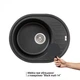 Кухонна мийка Lidz 620x500/200 BLM-14 чорна з штучного каменю (LIDZBLM14620500200) - зображення 3